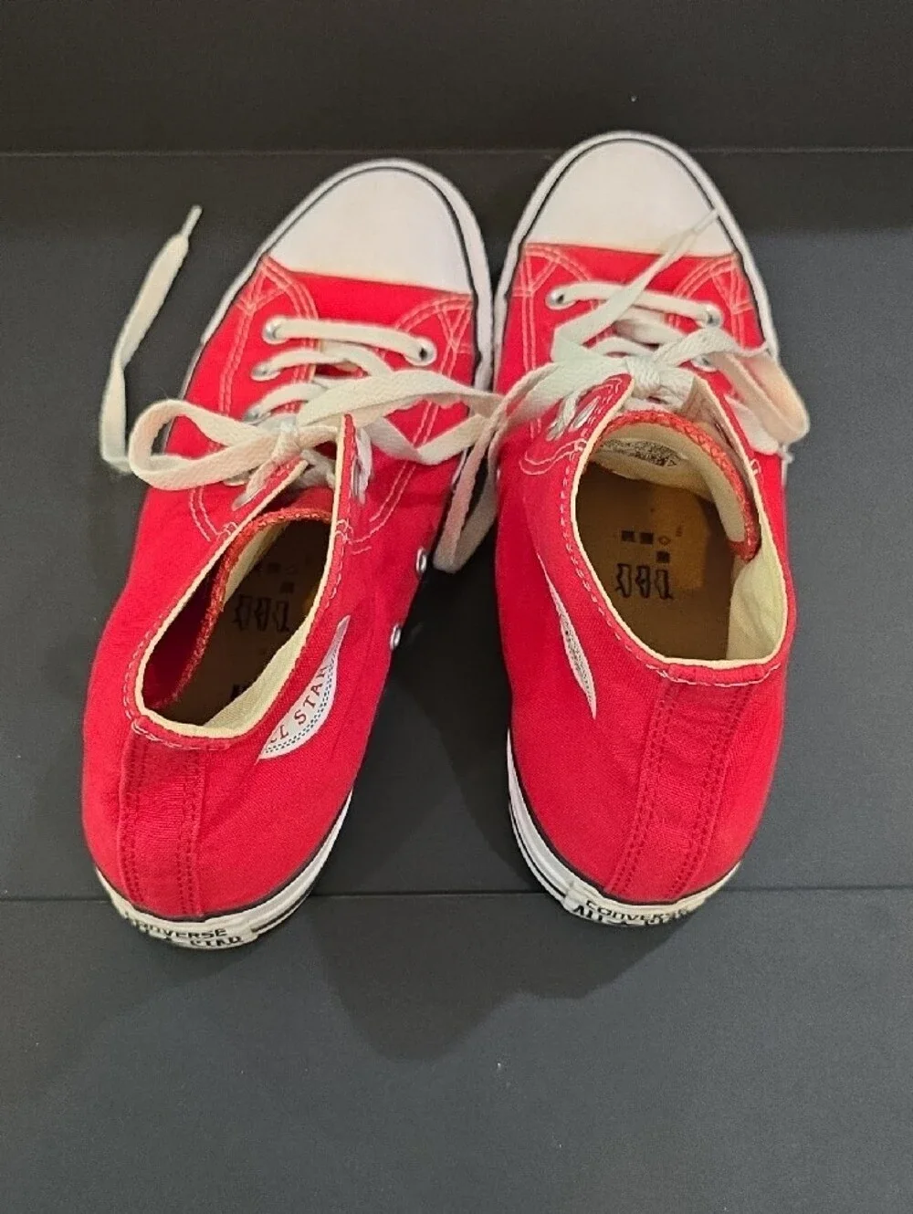 Converse High Top All Star Sneakers in Red with White Accents Size 10